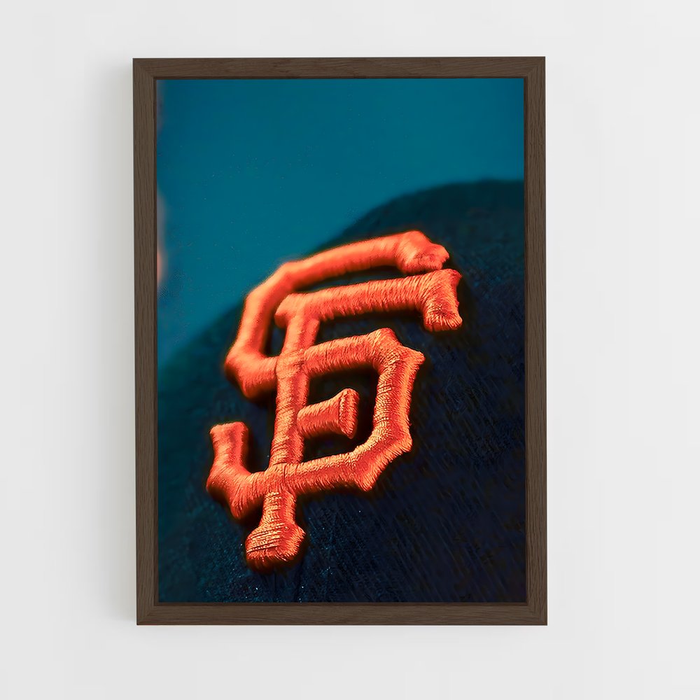 ap-san francisco giants-2 cadre Bois foncé
