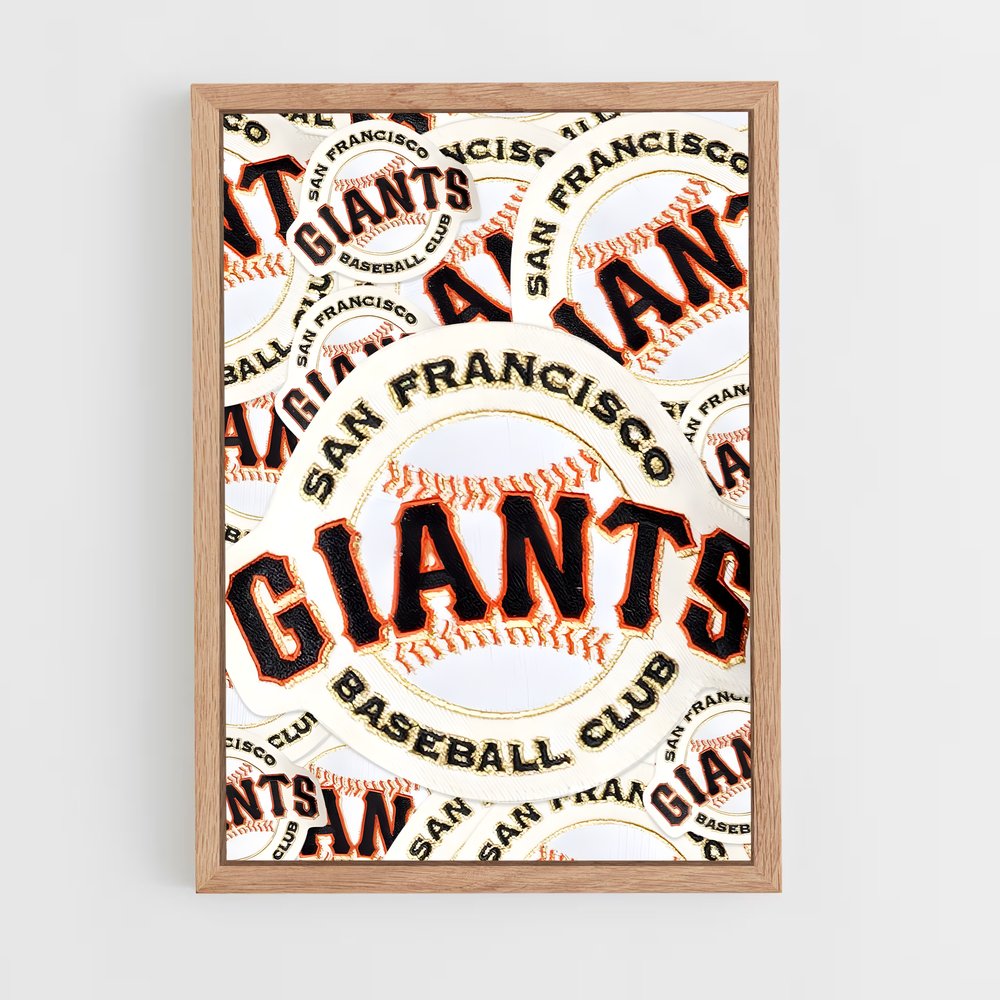 ap-san francisco giants-3 cadre Bois clair