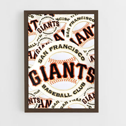 ap-san francisco giants-3 cadre Bois foncé
