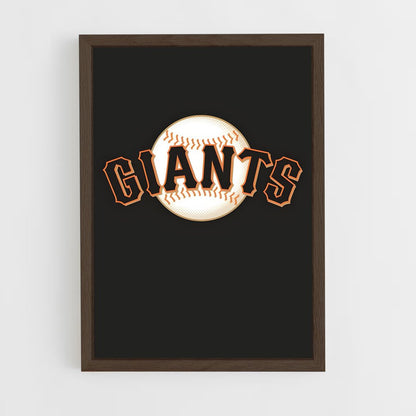 ap-san francisco giants-8 cadre Bois foncé