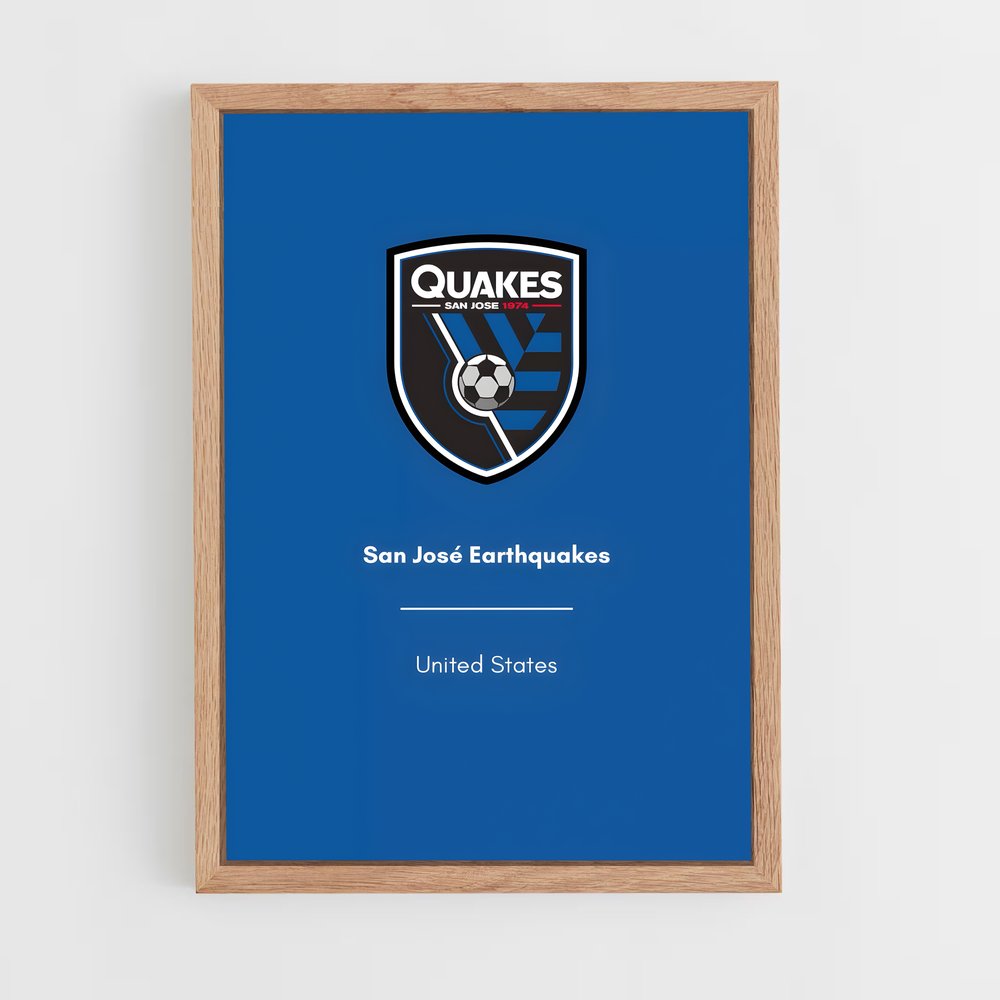 ap-san jose earthquakes-4 cadre Bois clair