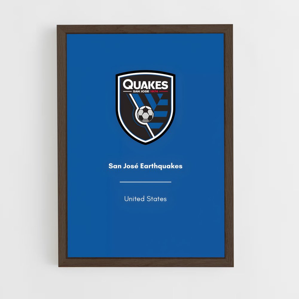ap-san jose earthquakes-4 cadre Bois foncé
