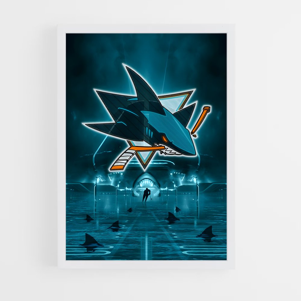ap-san jose sharks-1 cadre Blanc