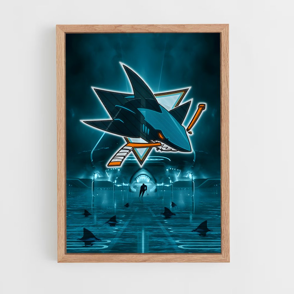 ap-san jose sharks-1 cadre Bois clair