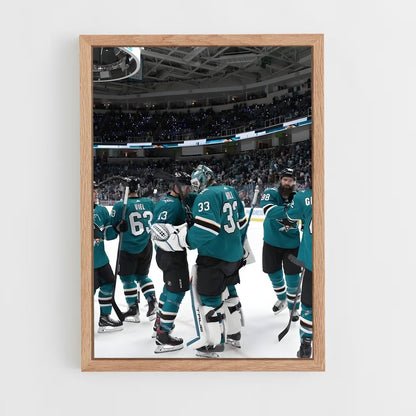 ap-san jose sharks-6 cadre Bois clair