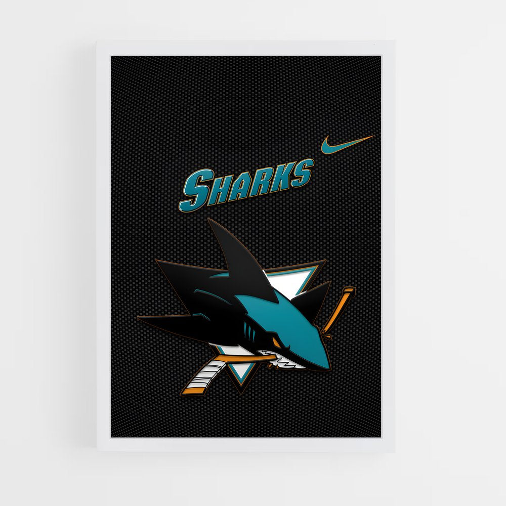 ap-san jose sharks-7 cadre Blanc