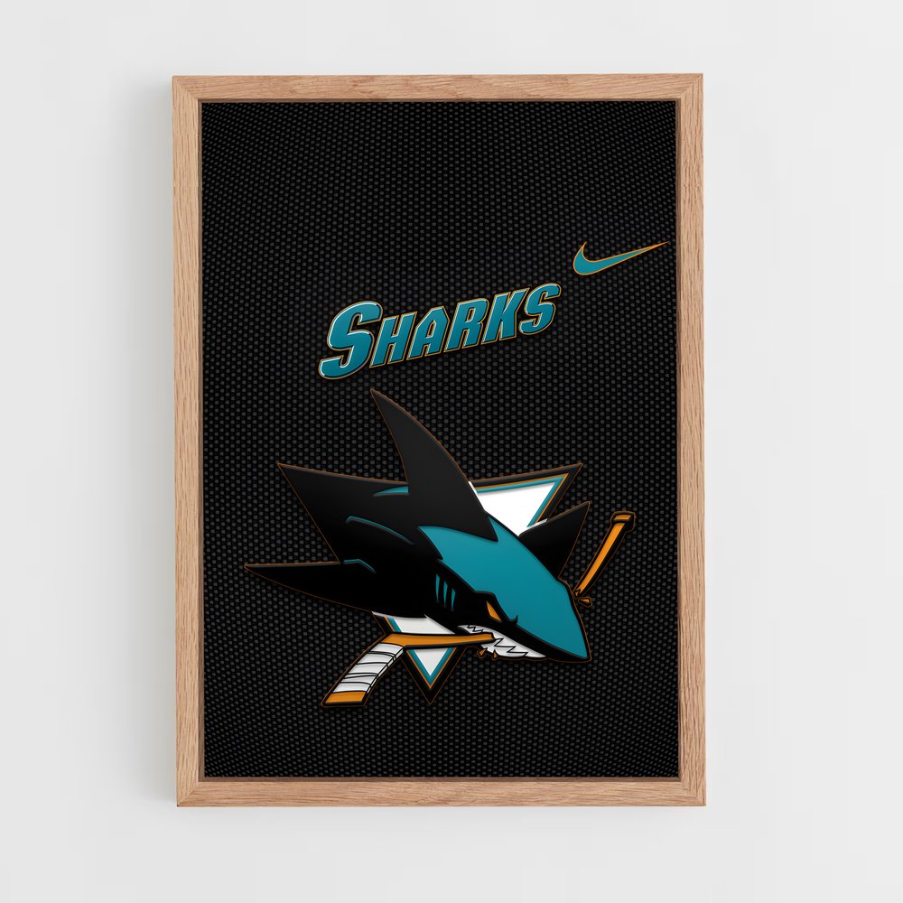 ap-san jose sharks-7 cadre Bois clair