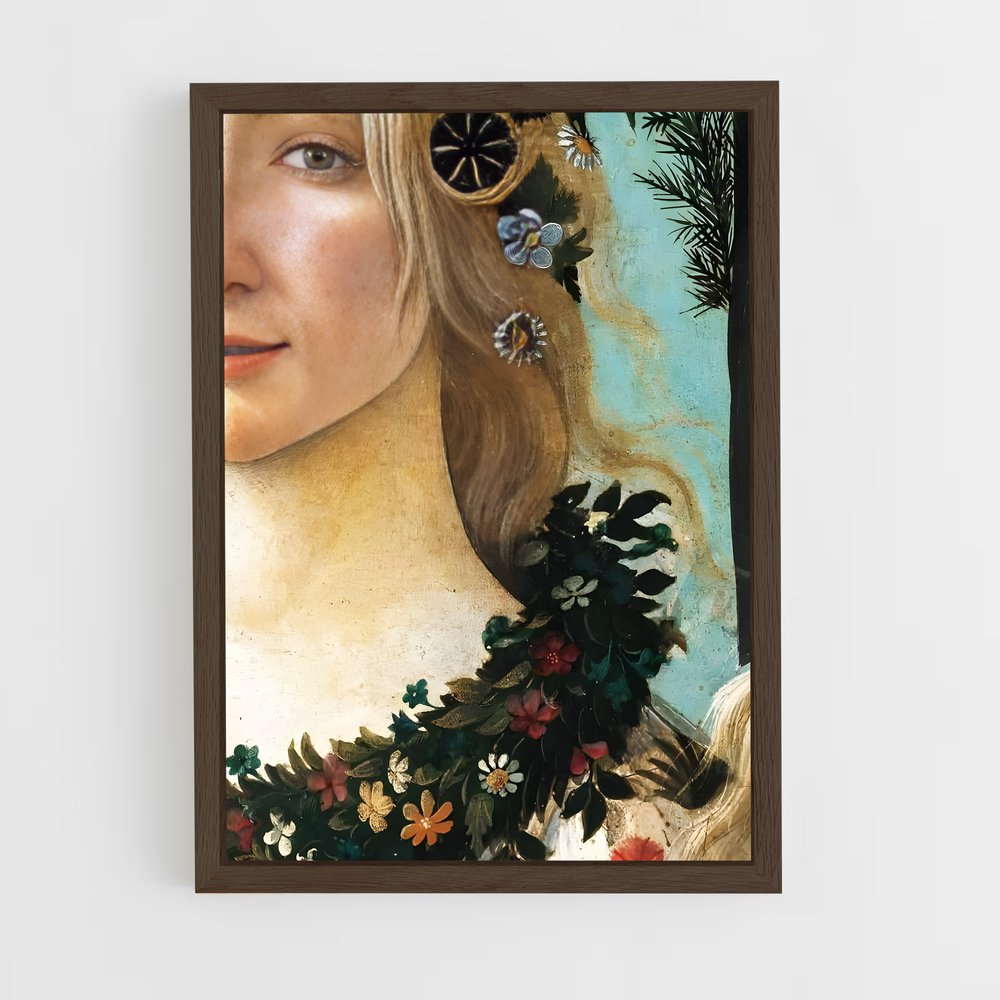 ap-sandro botticelli-4 cadre Bois foncé