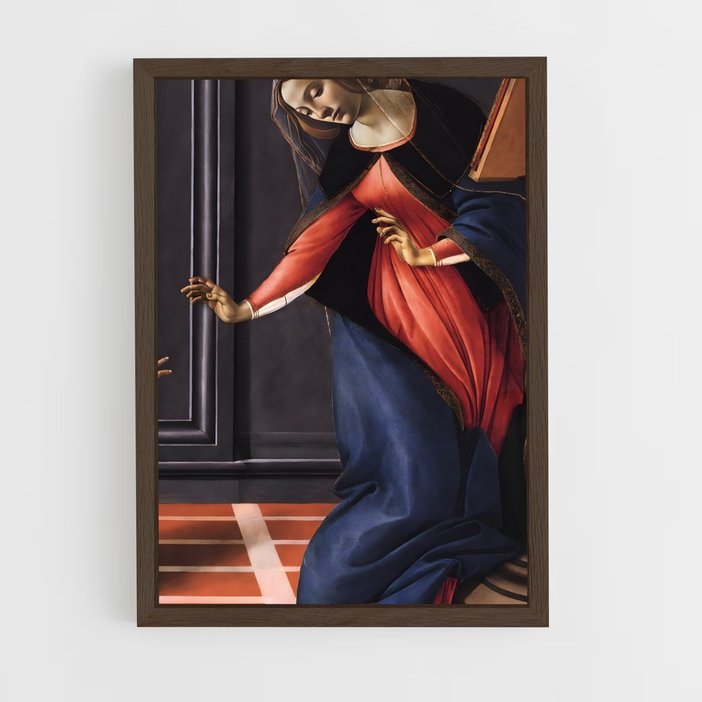 ap-sandro botticelli-6 cadre Bois foncé