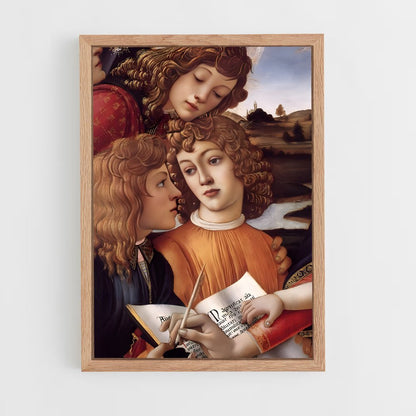 ap-sandro botticelli-8 cadre Bois clair
