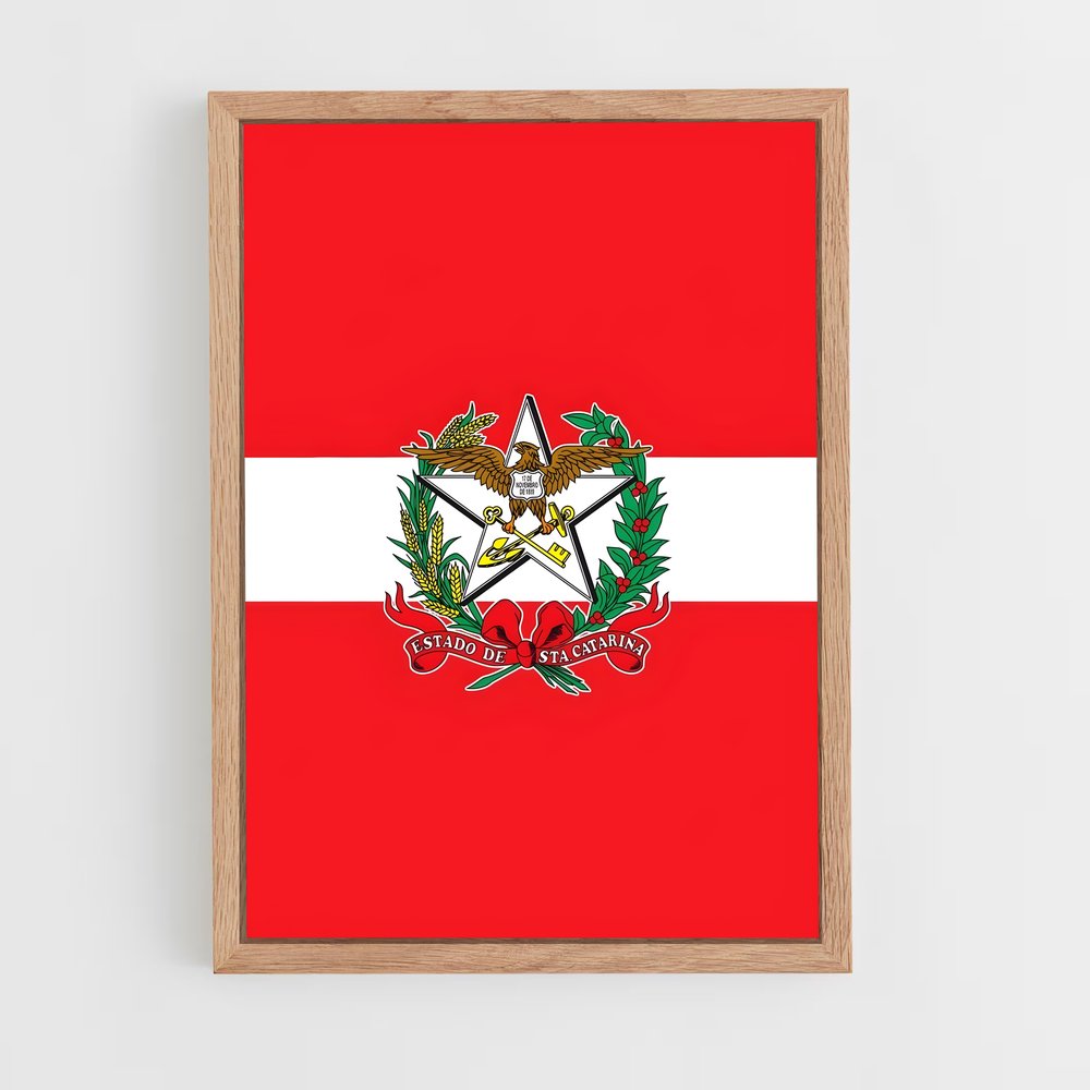 ap-santa catarina flag-1 cadre Bois clair