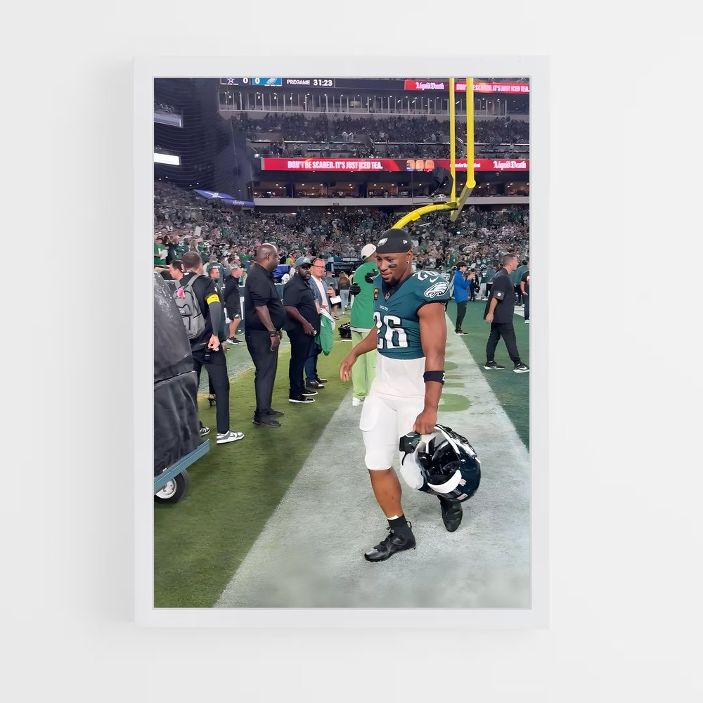 ap-saquon barkley-3 cadre Blanc