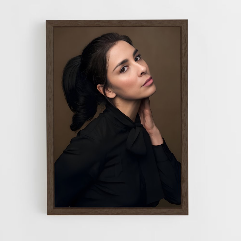 ap-sarah silverman-5 cadre Bois foncé