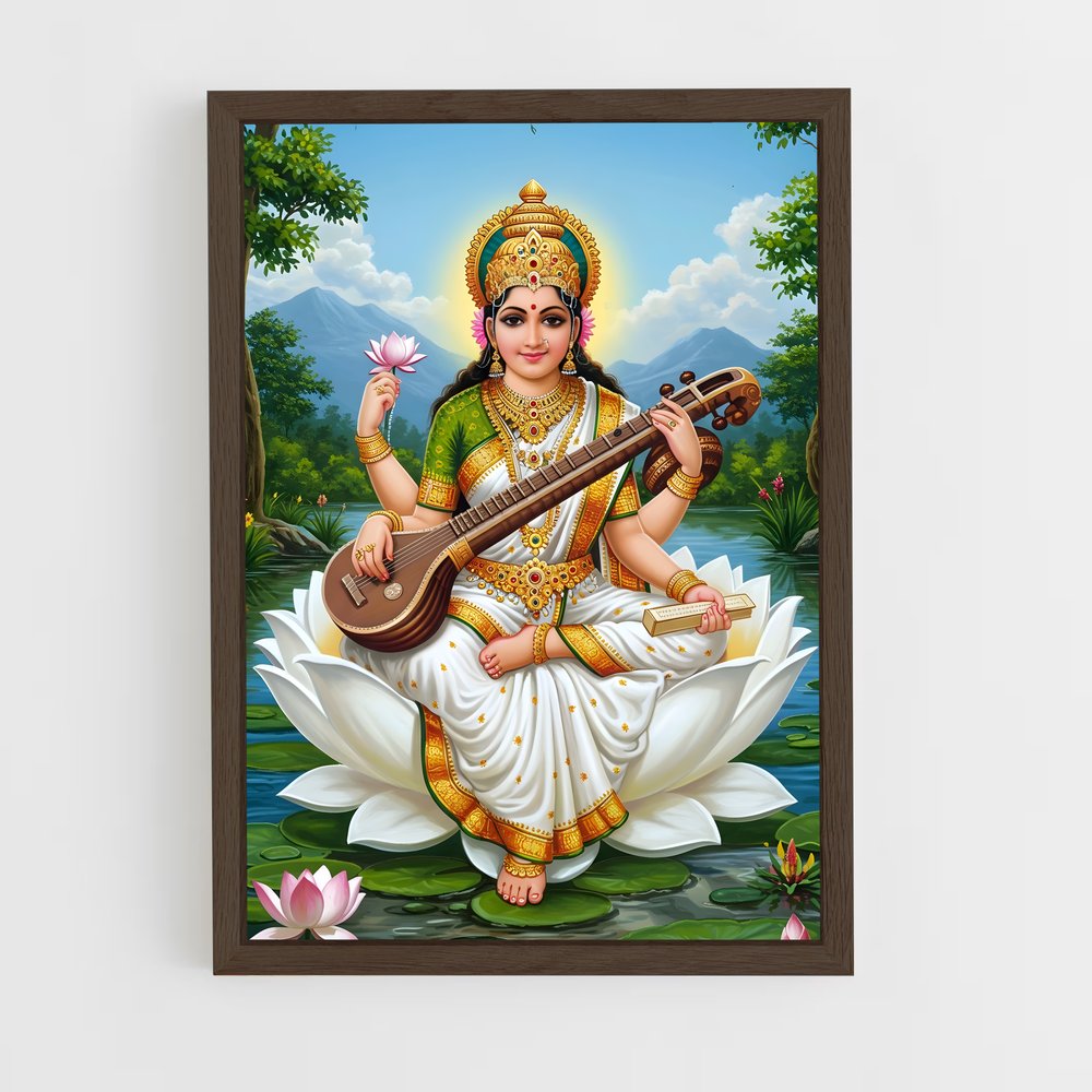 ap-saraswati-3 cadre Bois foncé