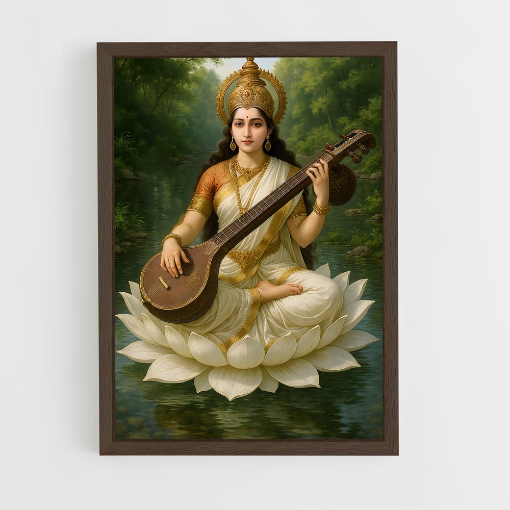 ap-saraswati-4 cadre Bois foncé