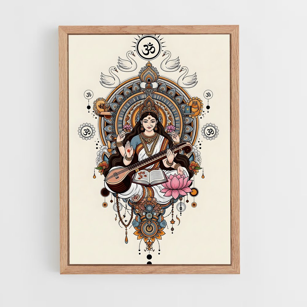 ap-saraswati-8 cadre Bois clair