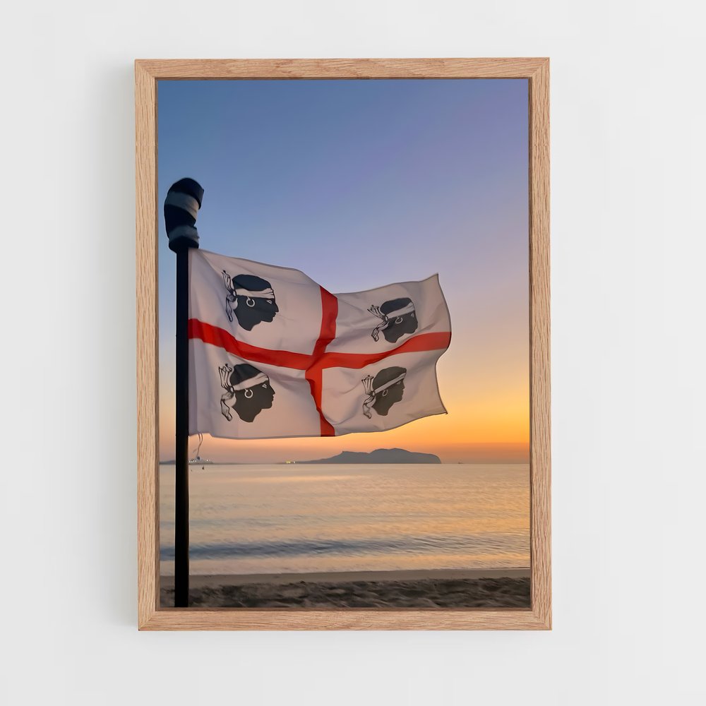 ap-sardinia flag-1 cadre Bois clair