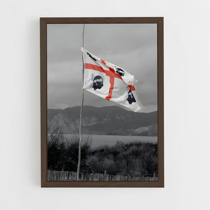 ap-sardinia flag-2 cadre Bois foncé