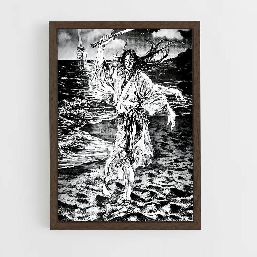 ap-sasaki kojiro-1 cadre Bois foncé