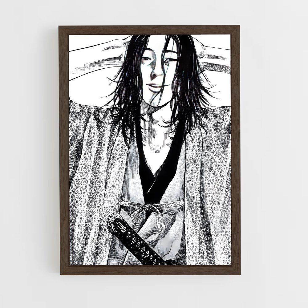 ap-sasaki kojiro-7 cadre Bois foncé