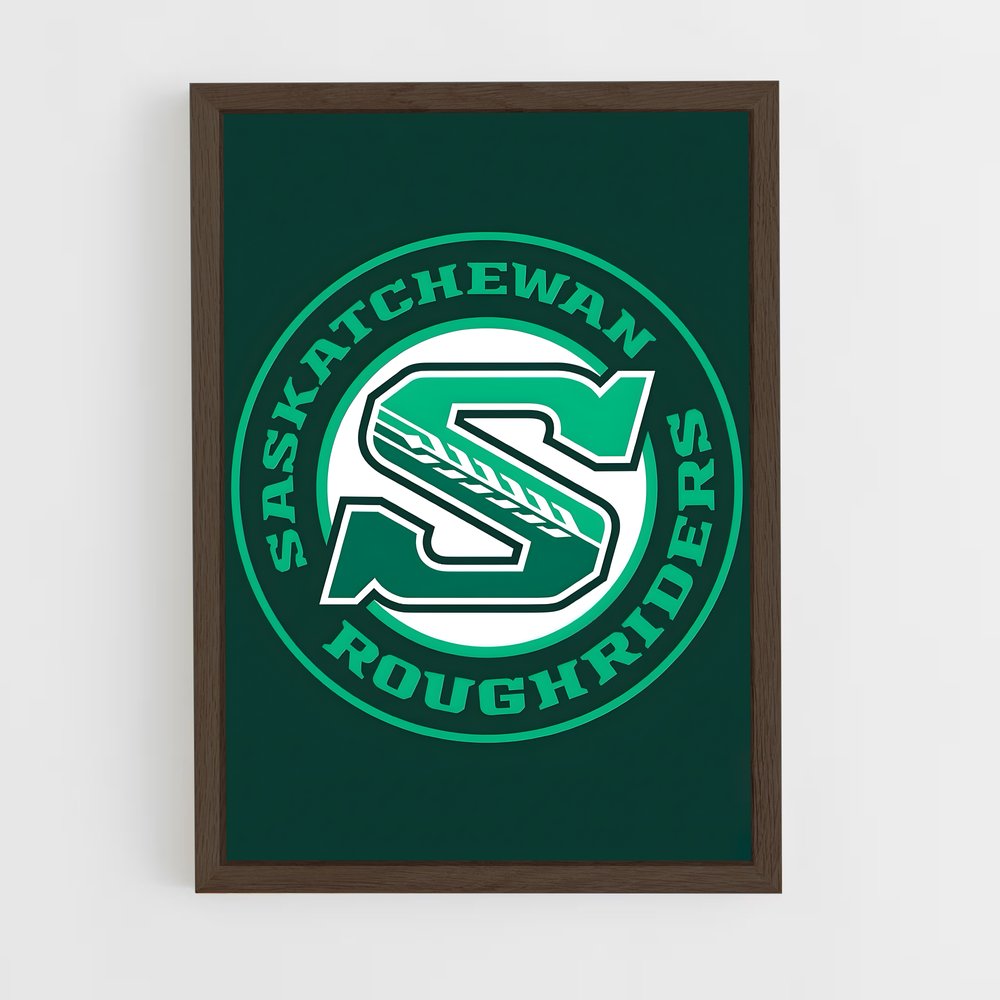 ap-saskatchewan roughriders-1 cadre Bois foncé