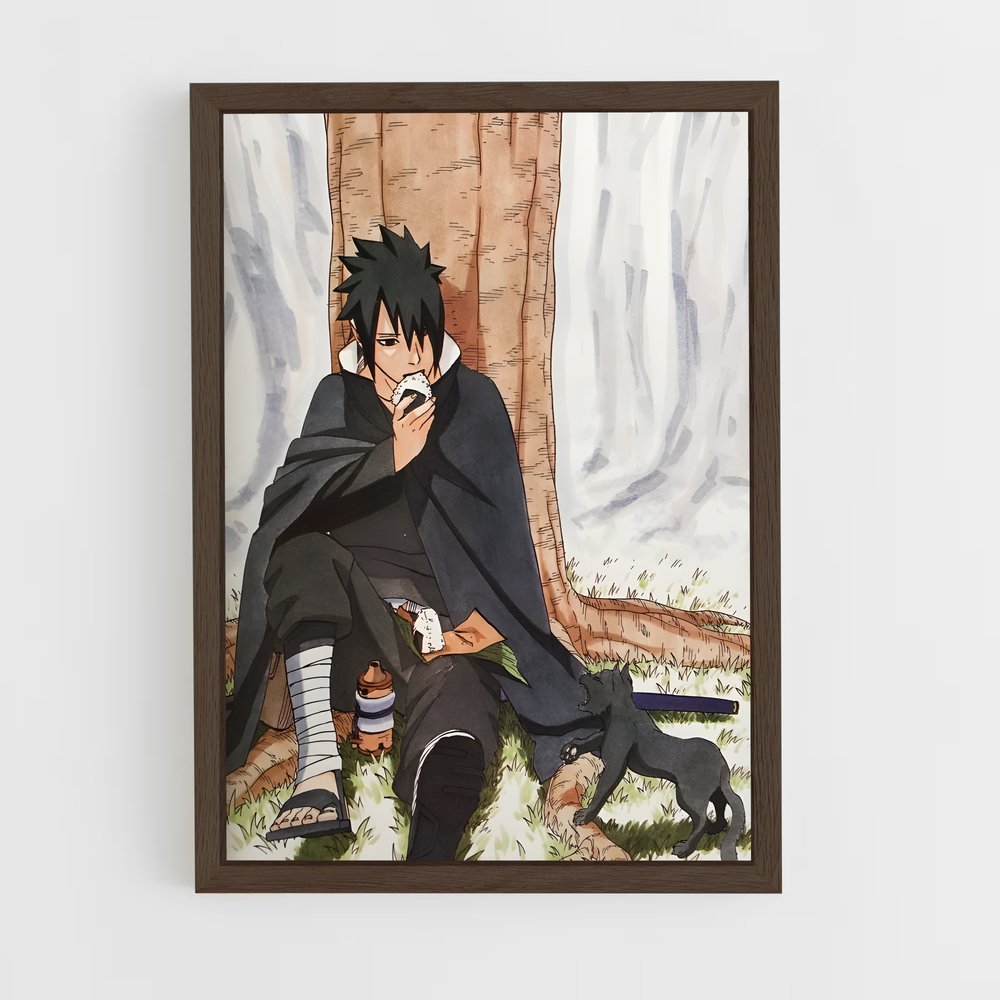 ap-sasuke uchiha-10 cadre Bois foncé