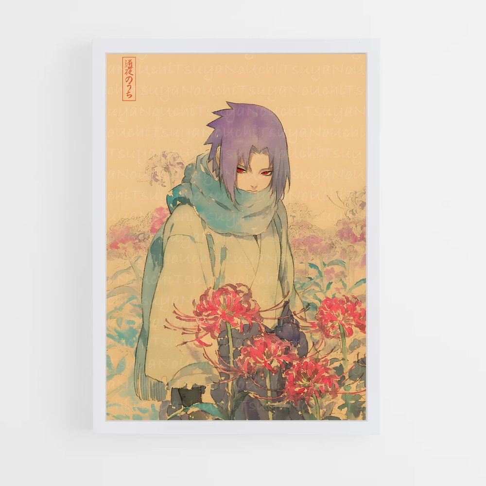 ap-sasuke uchiha-6 cadre Blanc