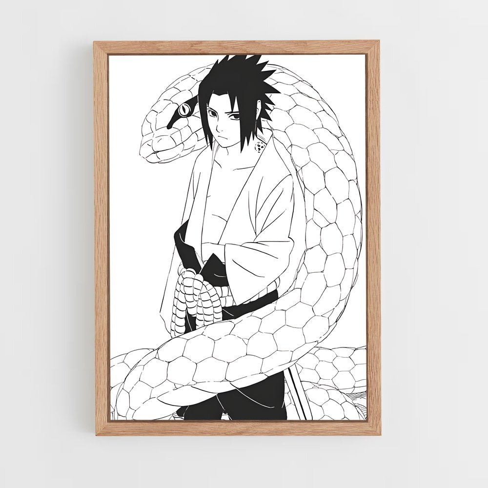 ap-sasuke uchiha-9 cadre Bois clair