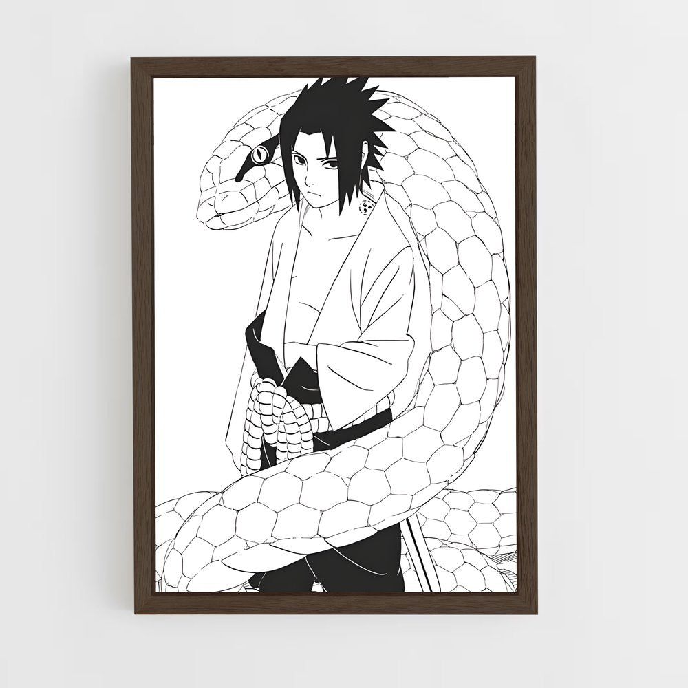 ap-sasuke uchiha-9 cadre Bois foncé