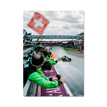 Poster En Course avec Sauber