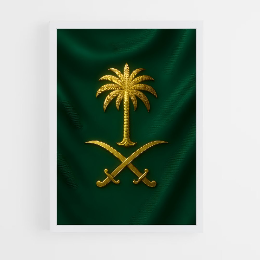 ap-saudi arabia flag-3 cadre Blanc