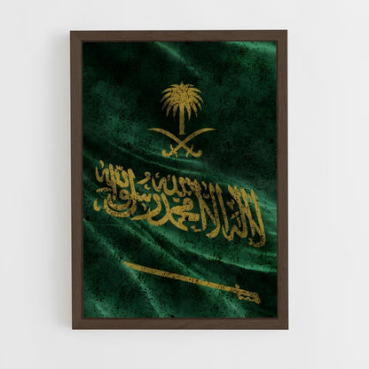 ap-saudi arabia flag-4 cadre Bois foncé