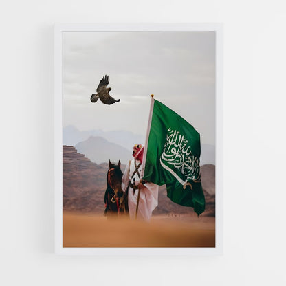 ap-saudi arabia flag-5 cadre Blanc