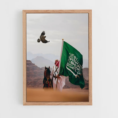 ap-saudi arabia flag-5 cadre Bois clair