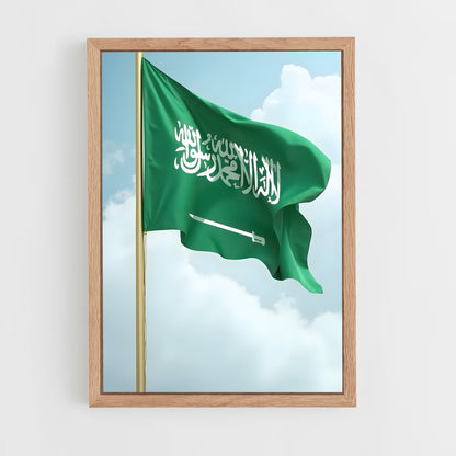 ap-saudi arabia flag-6 cadre Bois clair