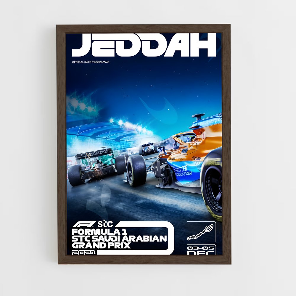 ap-saudi arabian grand prix-4 cadre Bois foncé