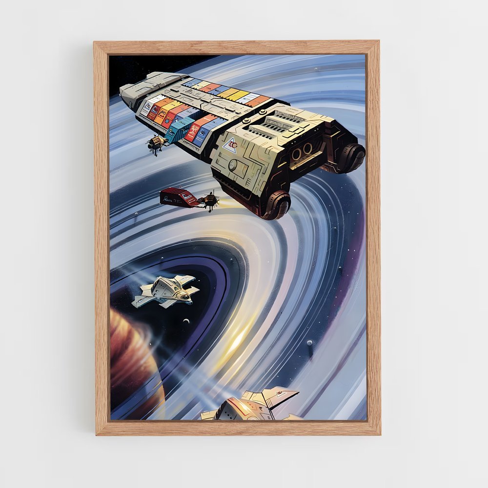 ap-sci fi art-7 cadre Bois clair