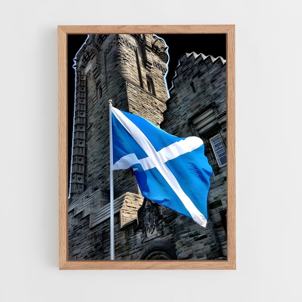 ap-scotland flag-1 cadre Bois clair