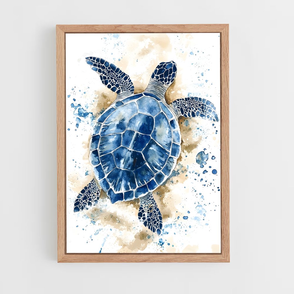 ap-sea turtle-5 cadre Bois clair