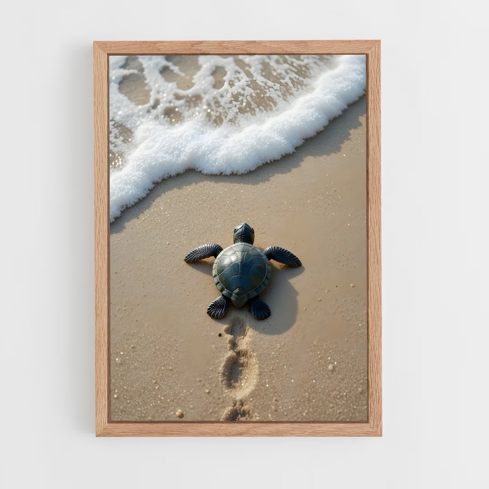 ap-sea turtle-7 cadre Bois clair