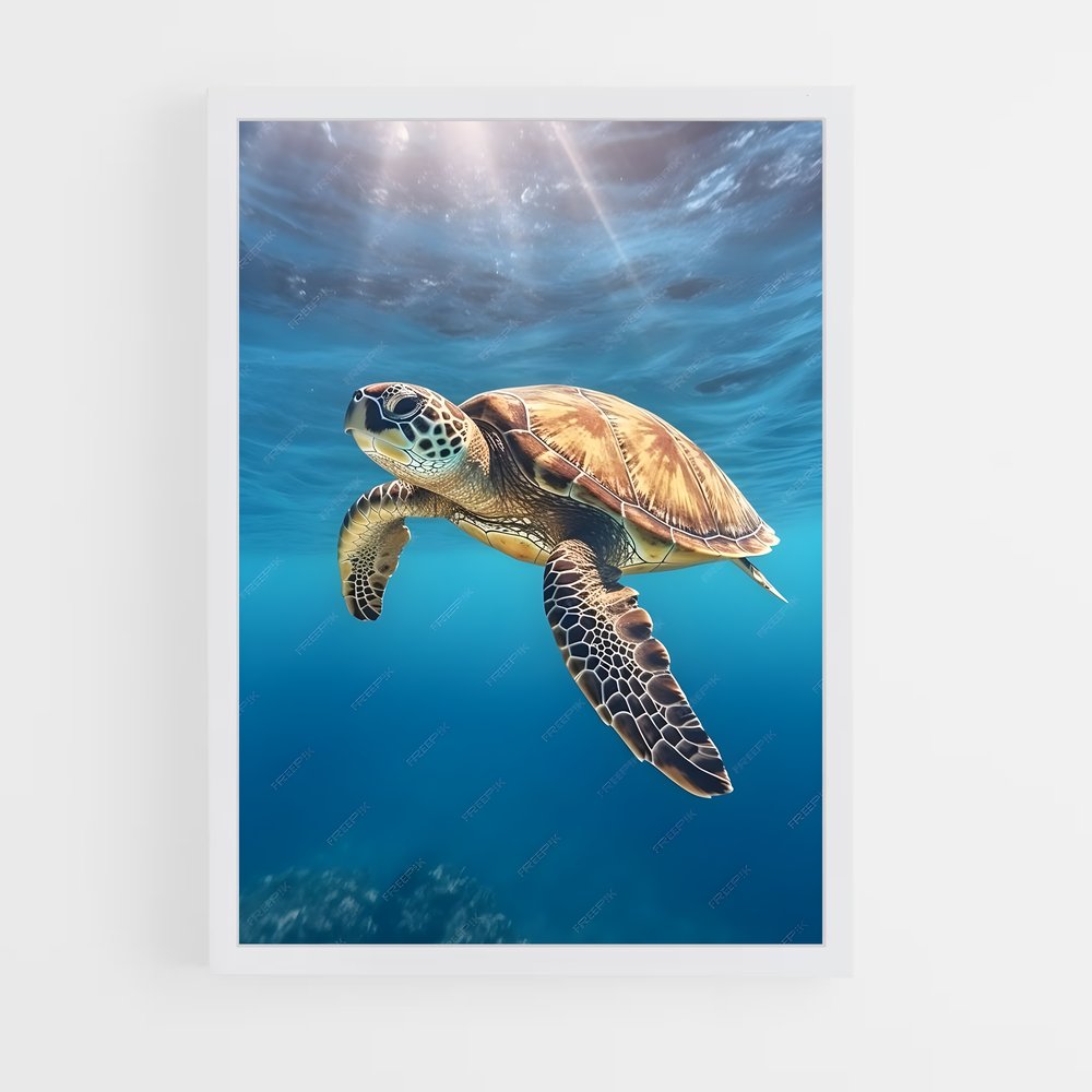 ap-sea turtle-8 cadre Blanc