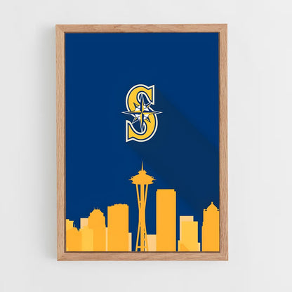 ap-seattle mariners-1 cadre Bois clair