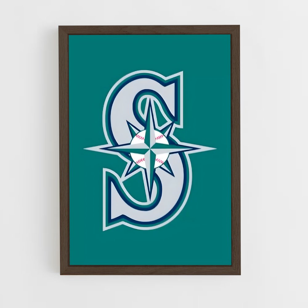 ap-seattle mariners-6 cadre Bois foncé