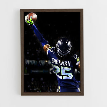 ap-seattle seahawks-3 cadre Bois foncé