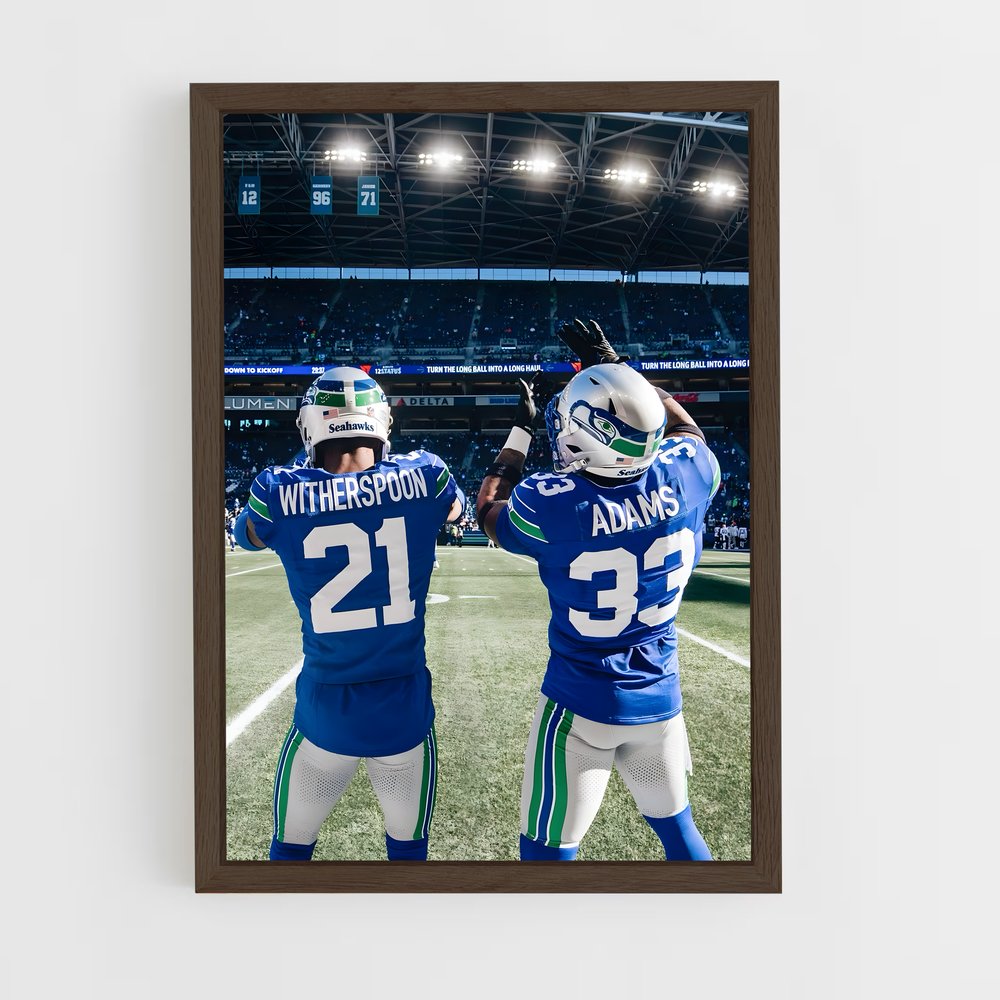 ap-seattle seahawks-4 cadre Bois foncé