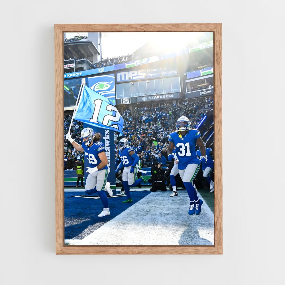 ap-seattle seahawks-5 cadre Bois clair