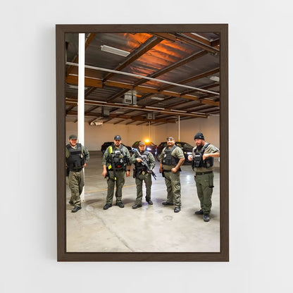 ap-security guard-4 cadre Bois foncé