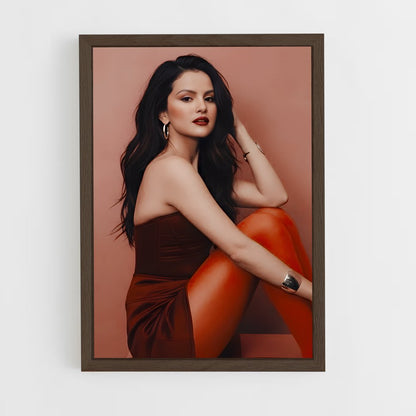 ap-selena gomez-2 cadre Bois foncé