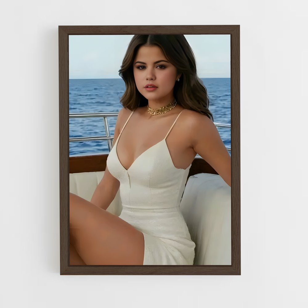 ap-selena gomez-9 cadre Bois foncé