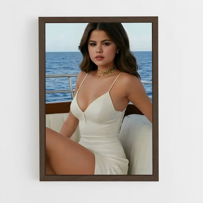 ap-selena gomez-9 cadre Bois foncé